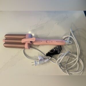 FoxyBae Triple Barrel Hair Waver / Crimper – Pink